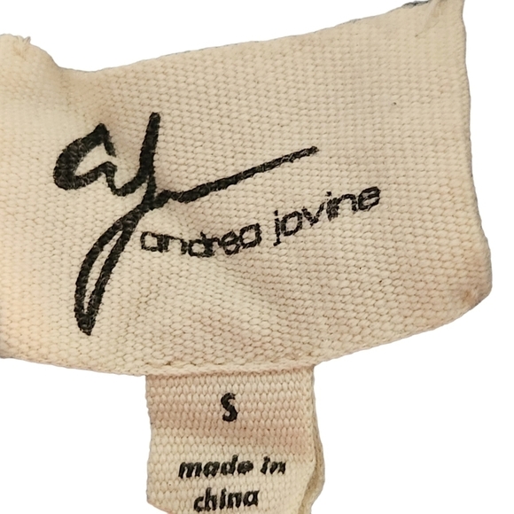 Andrea Jovine  blue opened front mesh knitted cardigan sweater - Picture 8 of 8